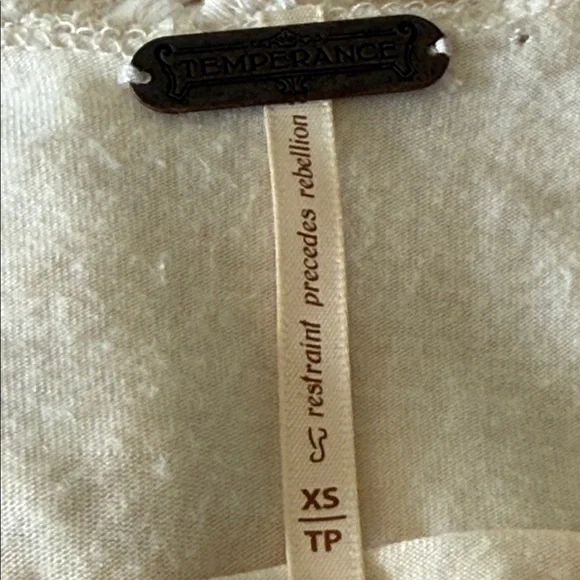 Temperance XS Elegant crochet Lace Sleeveless mini Dress cream - Picture 10 of 11